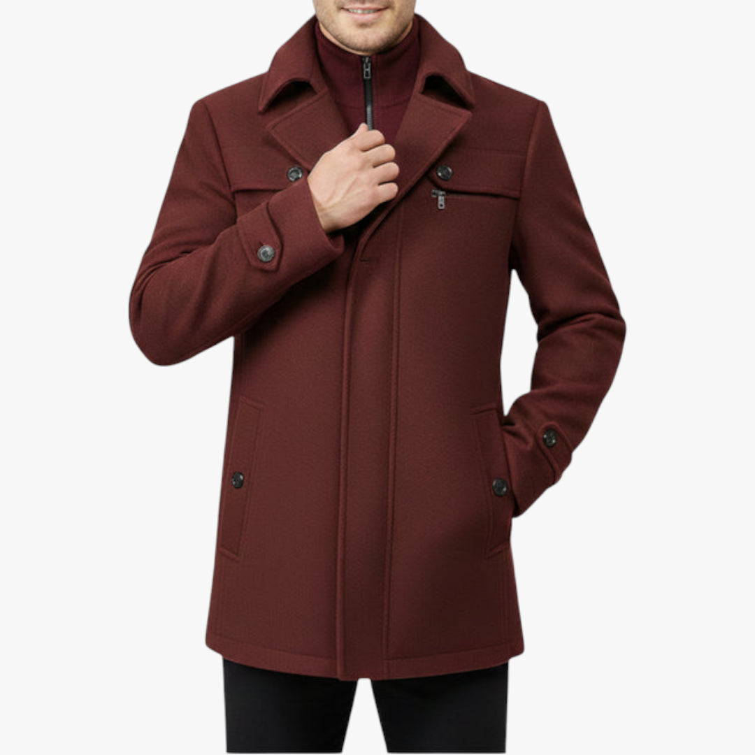 Herren Winter Mantel mit Wärme und langem Schnitt