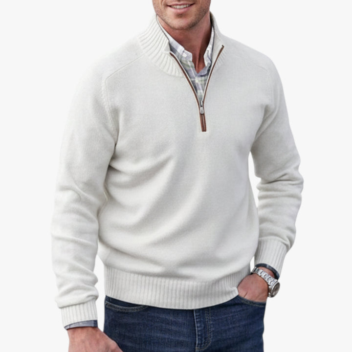 Herren Halbzip Pullover mit Reißverschluss und Warm