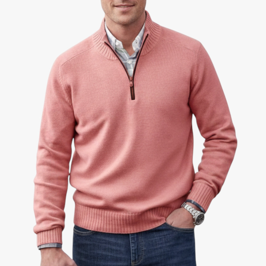 Herren Halbzip Pullover mit Reißverschluss und Warm