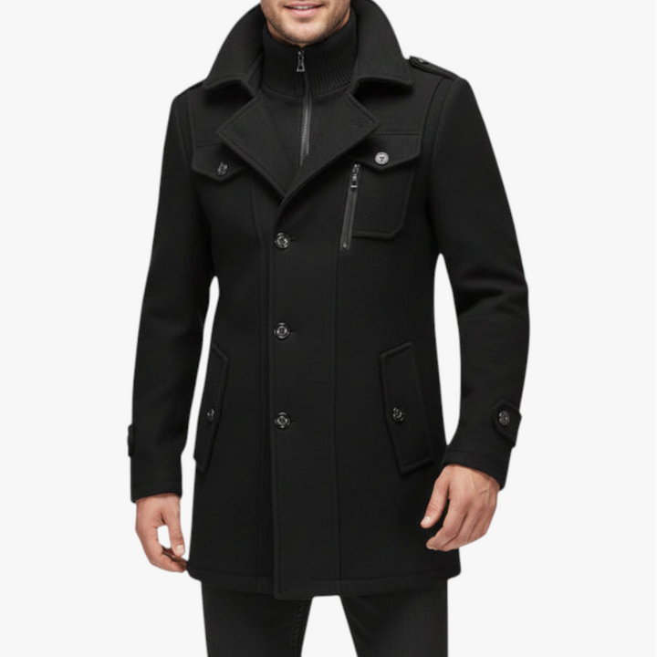 Herren Winter Mantel mit Warmer Fütterung und Langer Passform