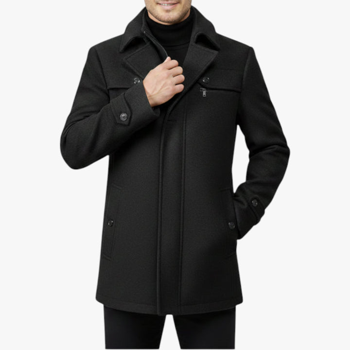 Herren Winter Mantel mit Wärme und langem Schnitt