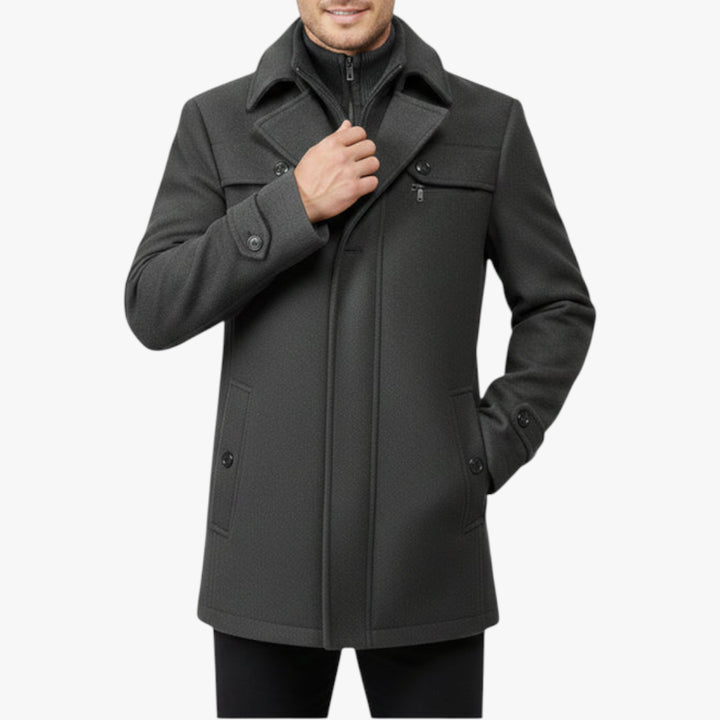 Herren Winter Mantel mit Wärme und langem Schnitt