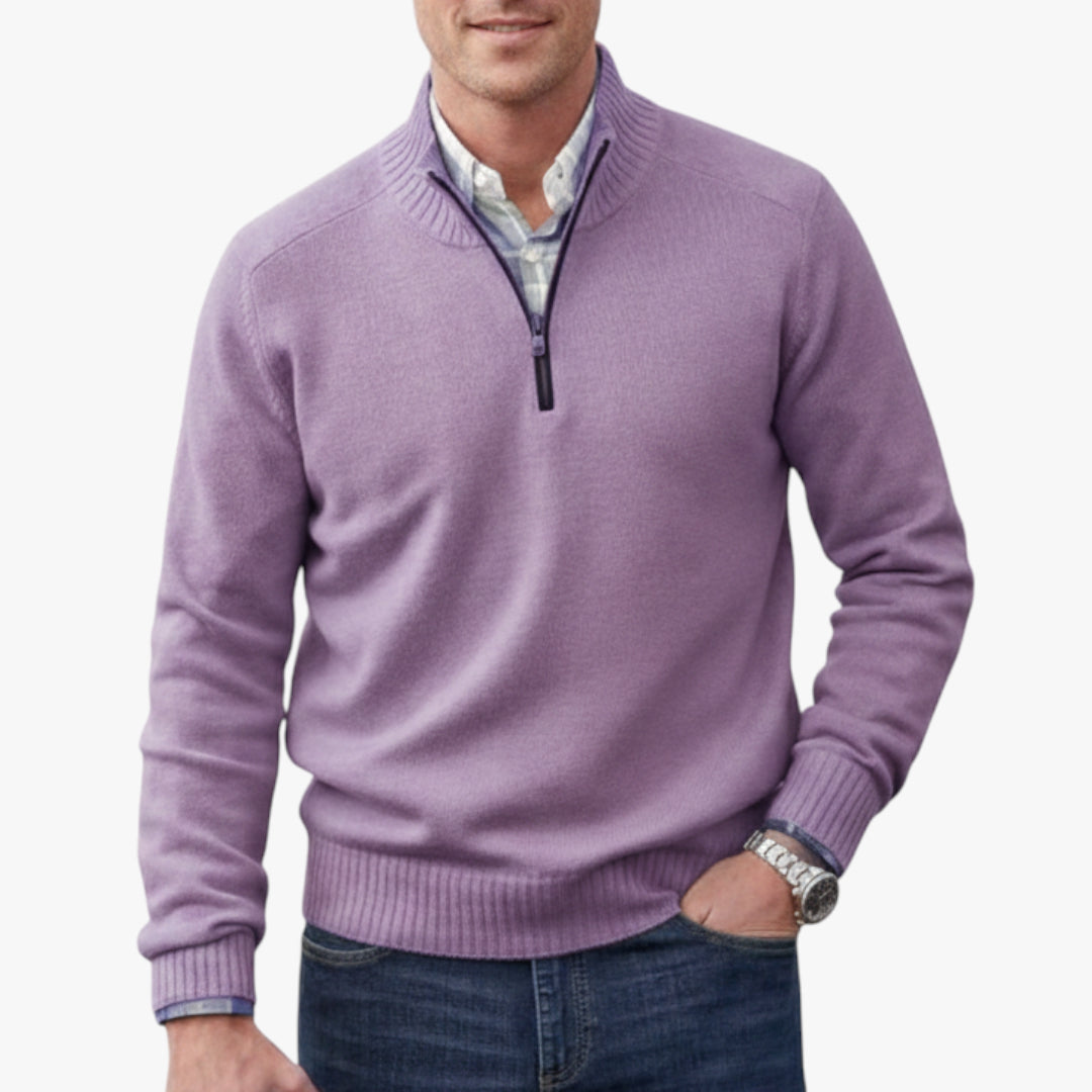 Herren Halbzip Pullover mit Reißverschluss und Warm