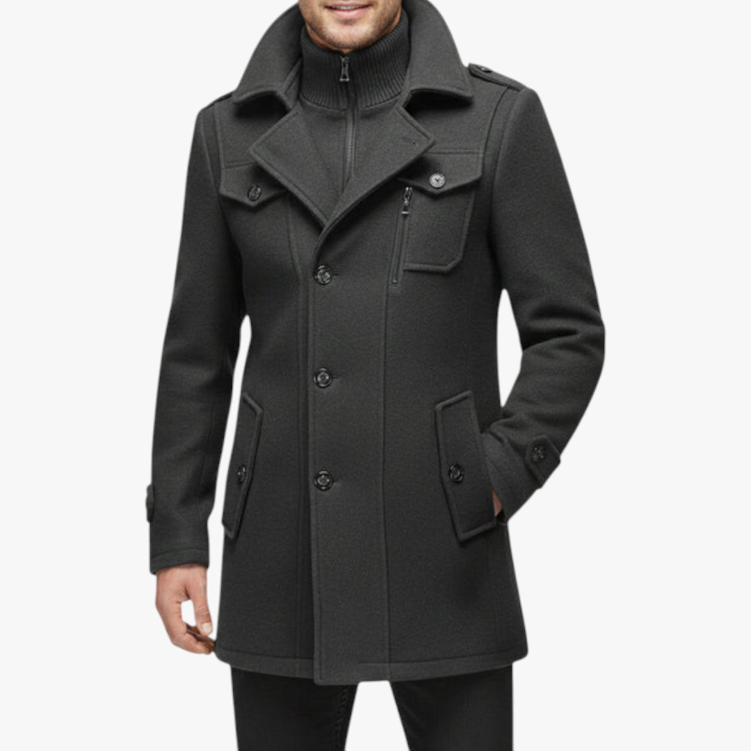 Herren Winter Mantel mit Warmer Fütterung und Langer Passform