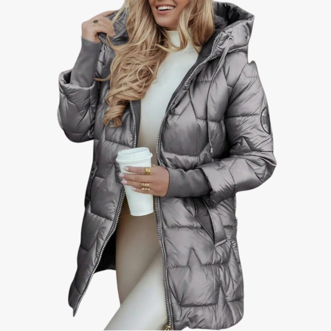 Damen stepp jacke | lange