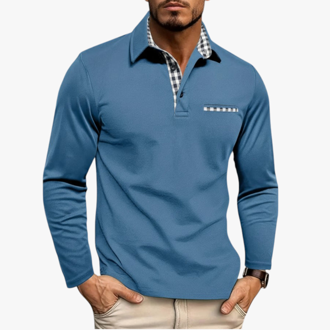 Herren Freizeit-Poloshirt | Langarm