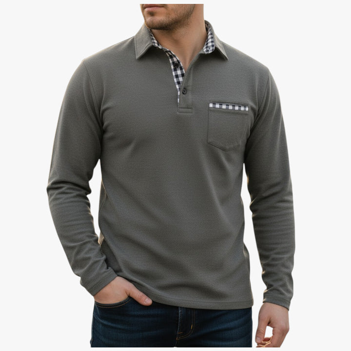 Herren Freizeit-Poloshirt | Langarm