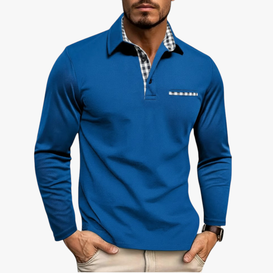 Herren Freizeit-Poloshirt | Langarm