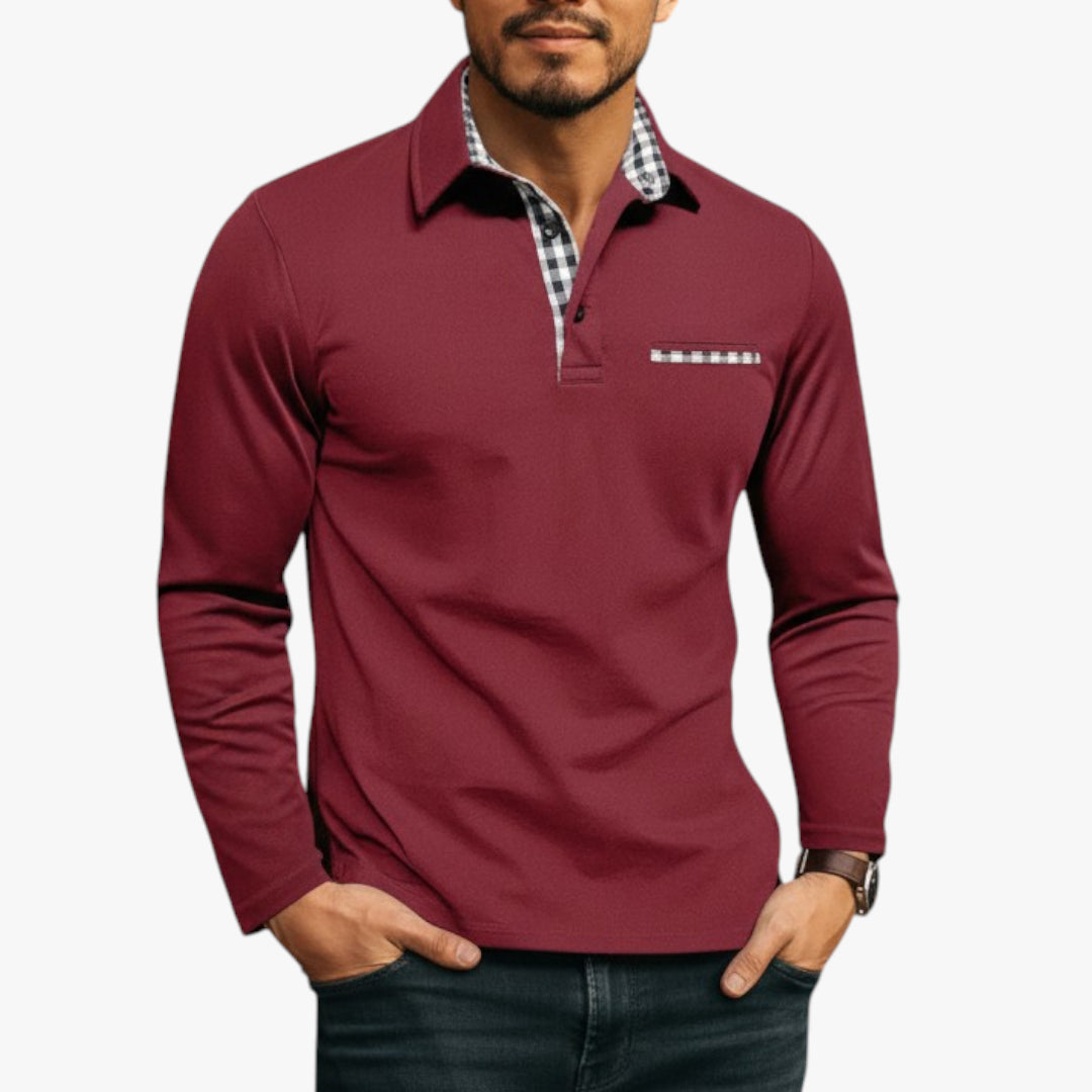 Herren Freizeit-Poloshirt | Langarm