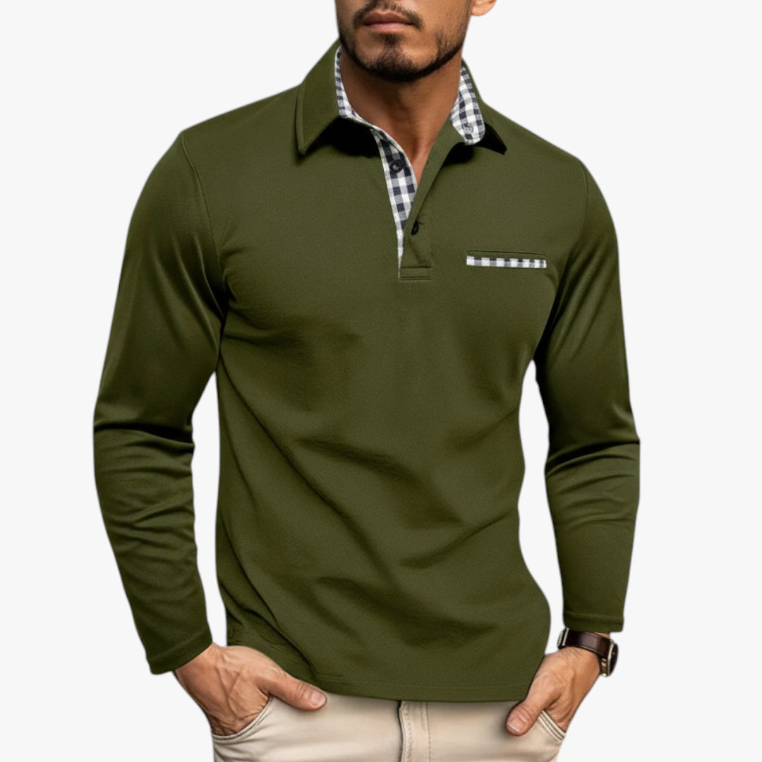 Herren Freizeit-Poloshirt | Langarm