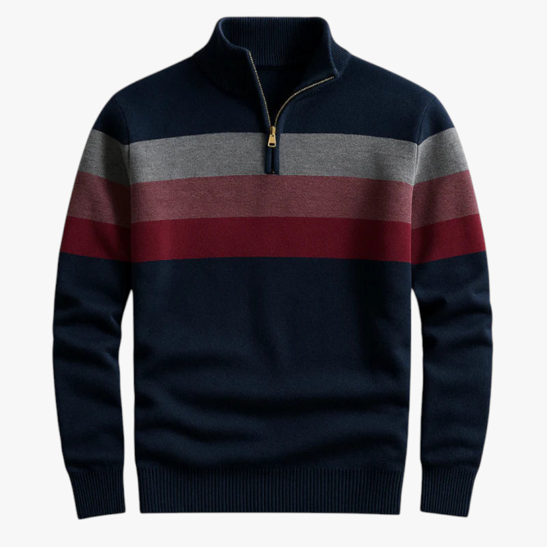 Herren strick pullover | zipper