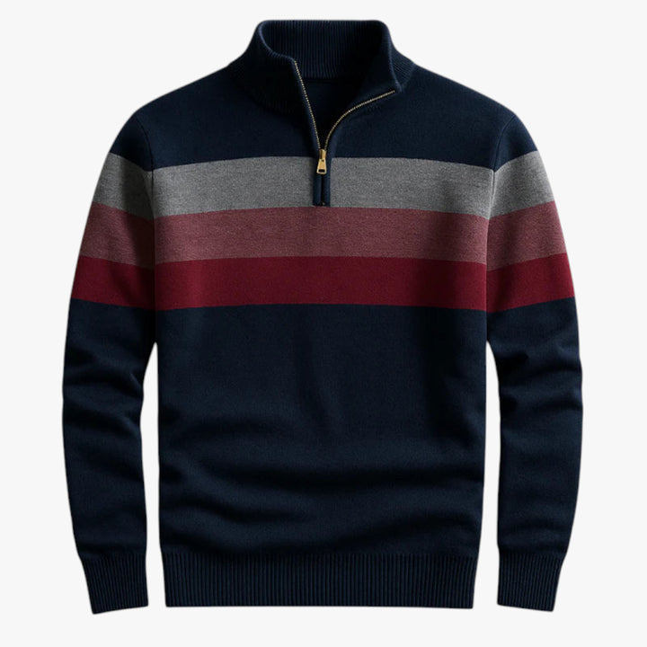 Herren strick pullover | zipper
