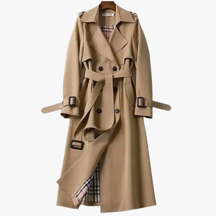 Damen eleganter Trenchcoat | Lang