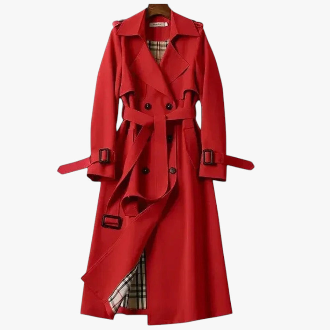 Damen eleganter Trenchcoat | Lang