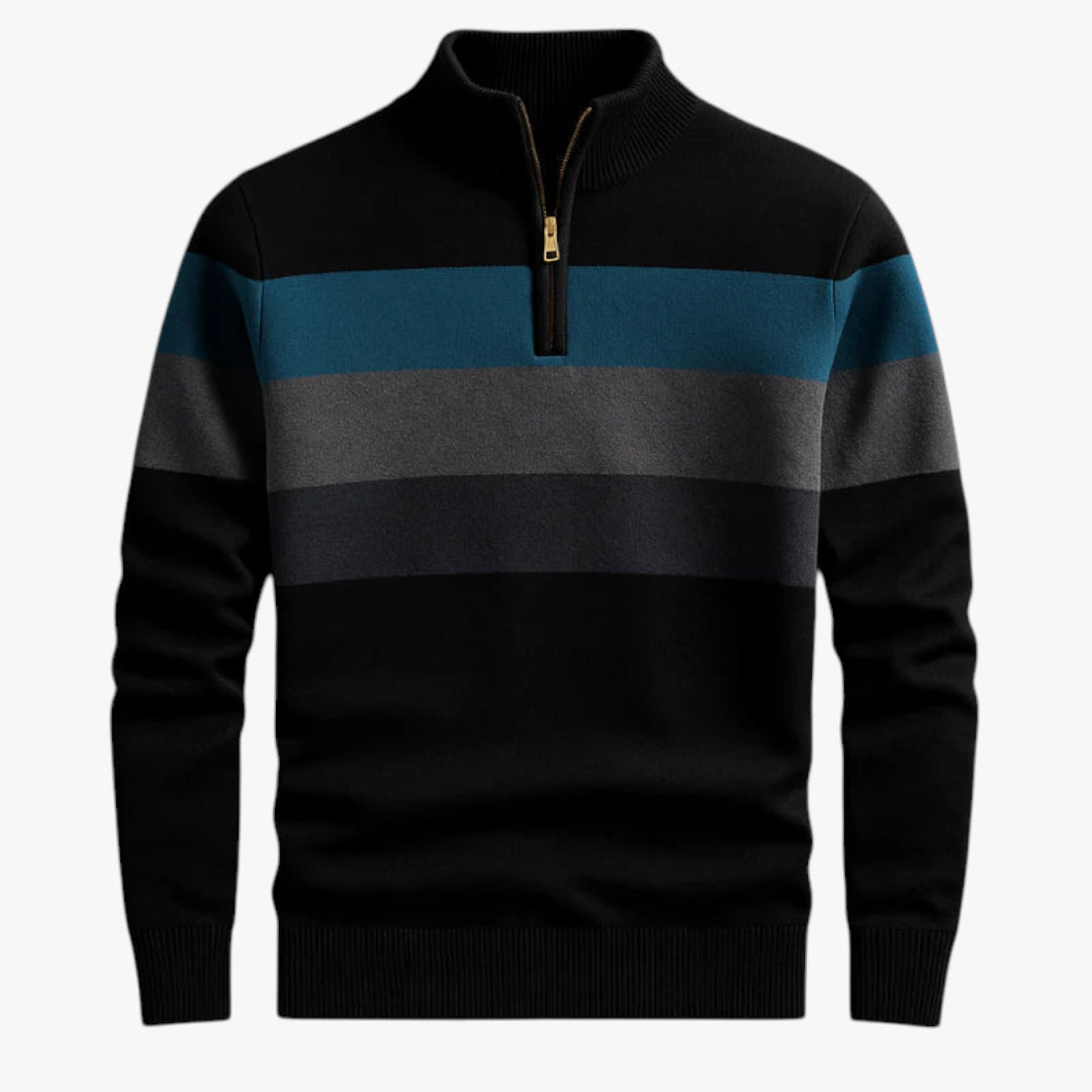 Herren strick pullover | zipper