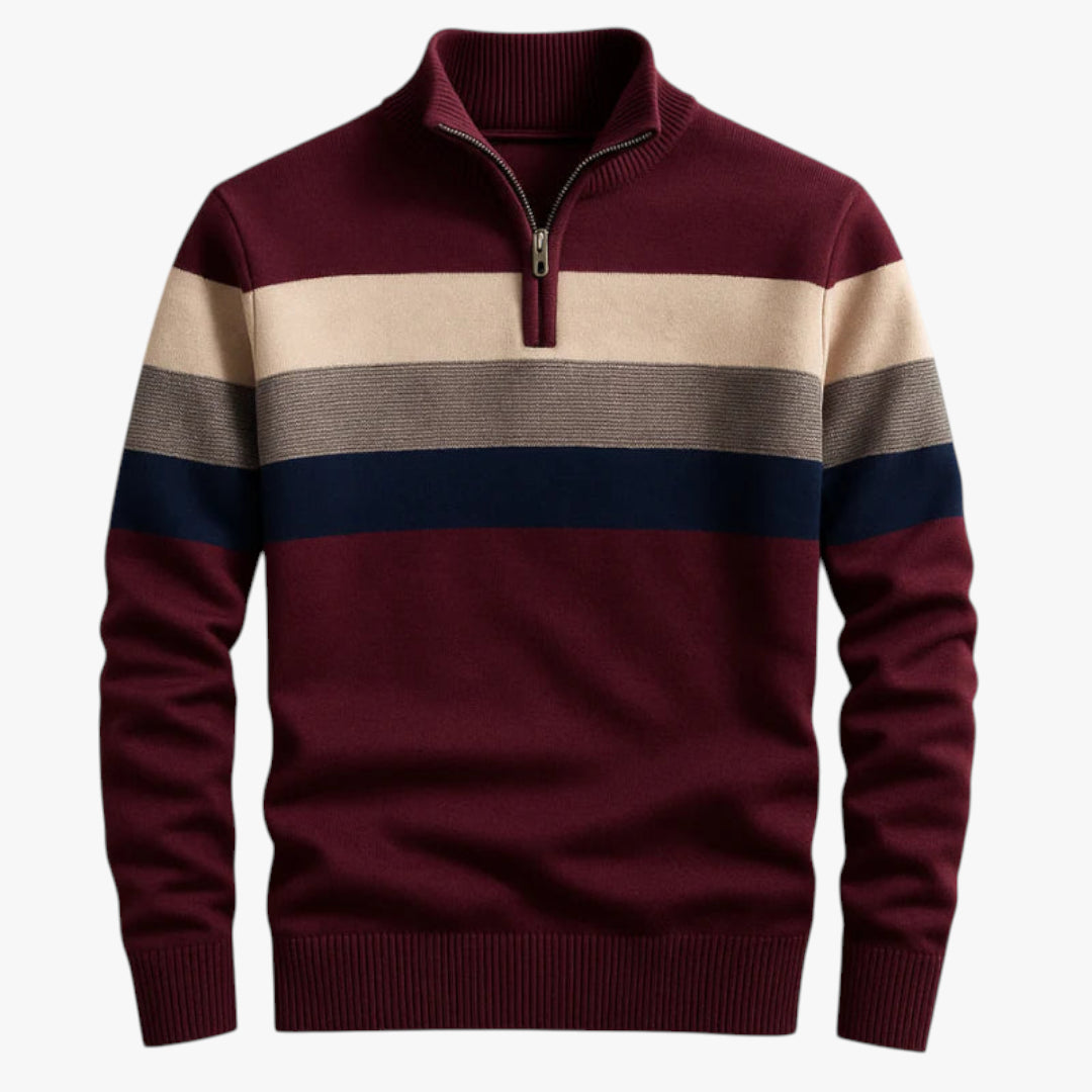 Herren strick pullover | zipper