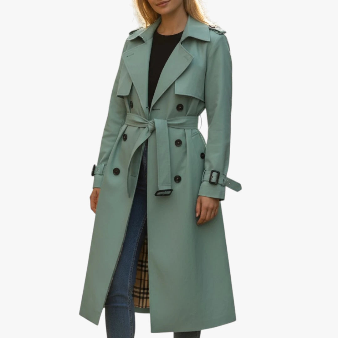 Damen eleganter Trenchcoat | Lang