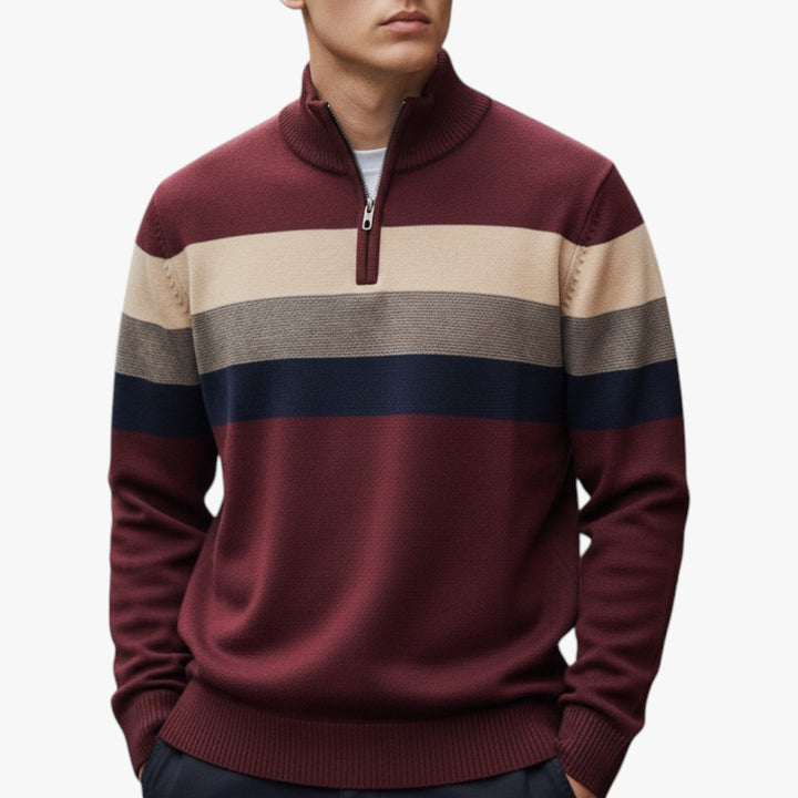 Herren strick pullover | zipper