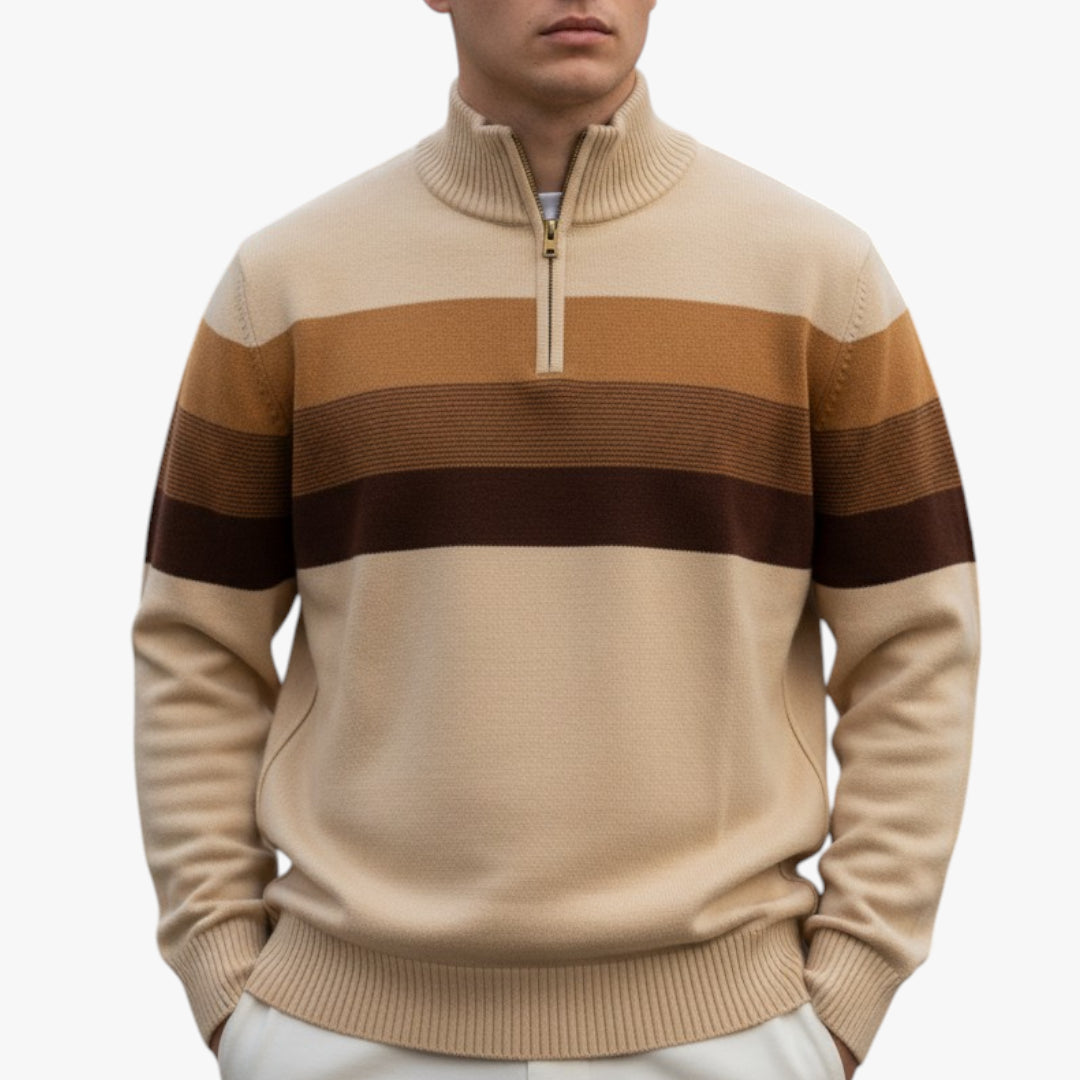 Herren strick pullover | zipper