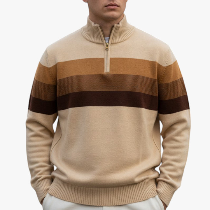 Herren strick pullover | zipper