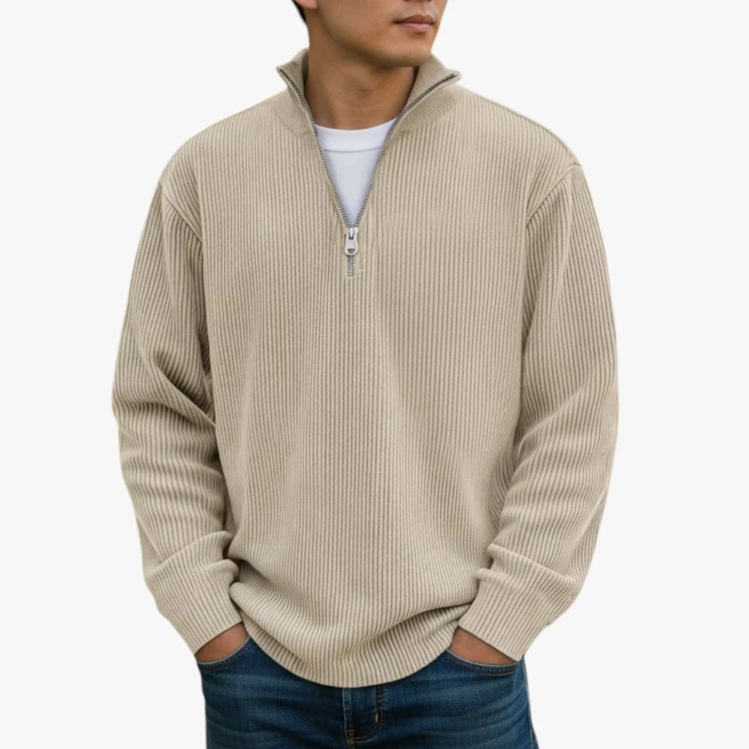 Herren reißverschluss pullover | lang