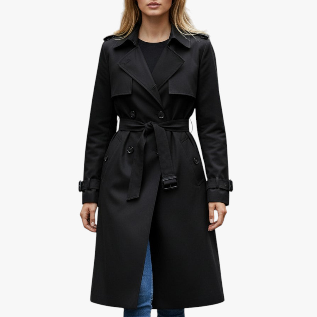 Damen eleganter Trenchcoat | Lang
