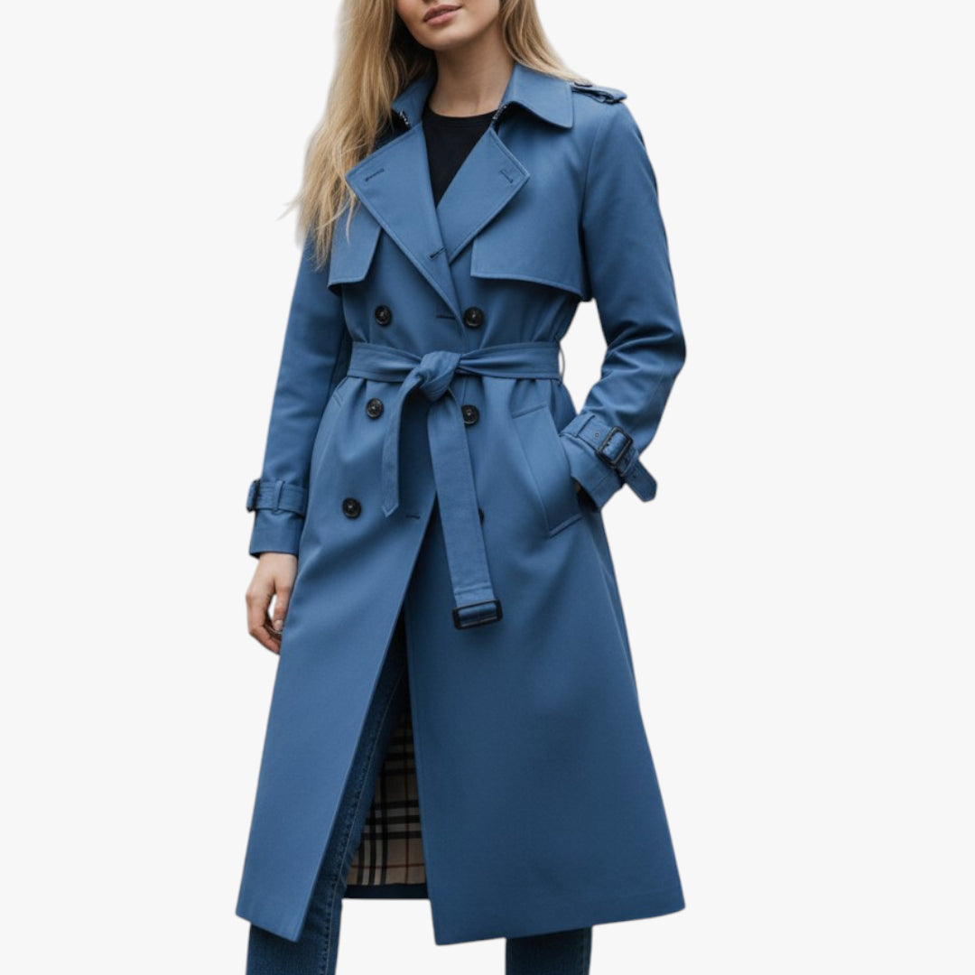 Damen eleganter Trenchcoat | Lang