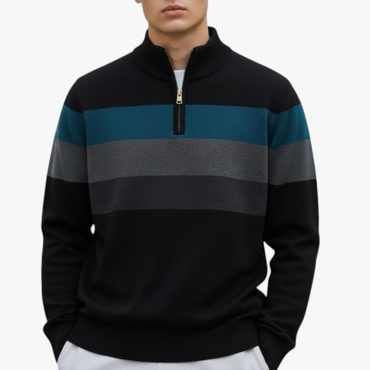 Herren strick pullover | zipper