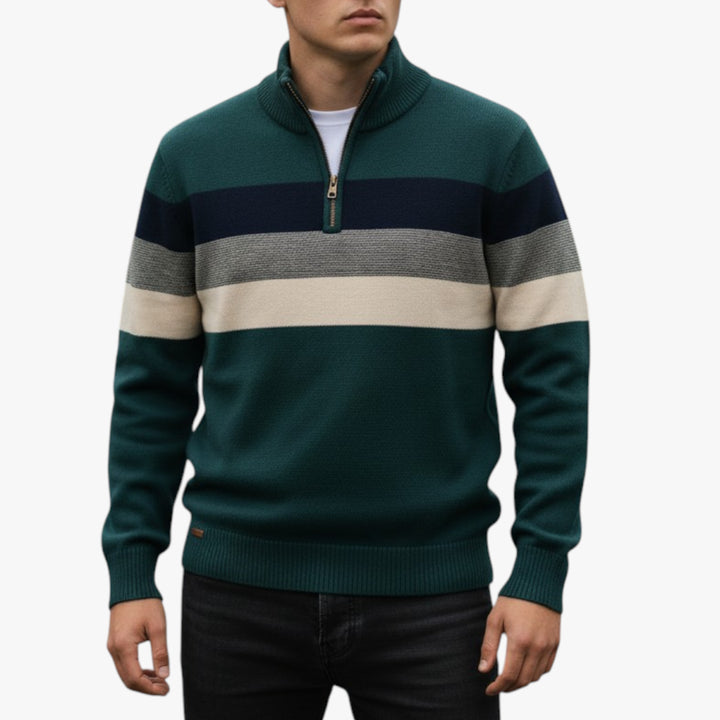 Herren strick pullover | zipper