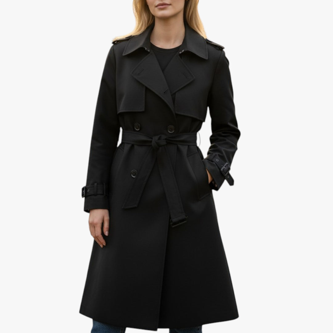 Damen eleganter Trenchcoat | Lang