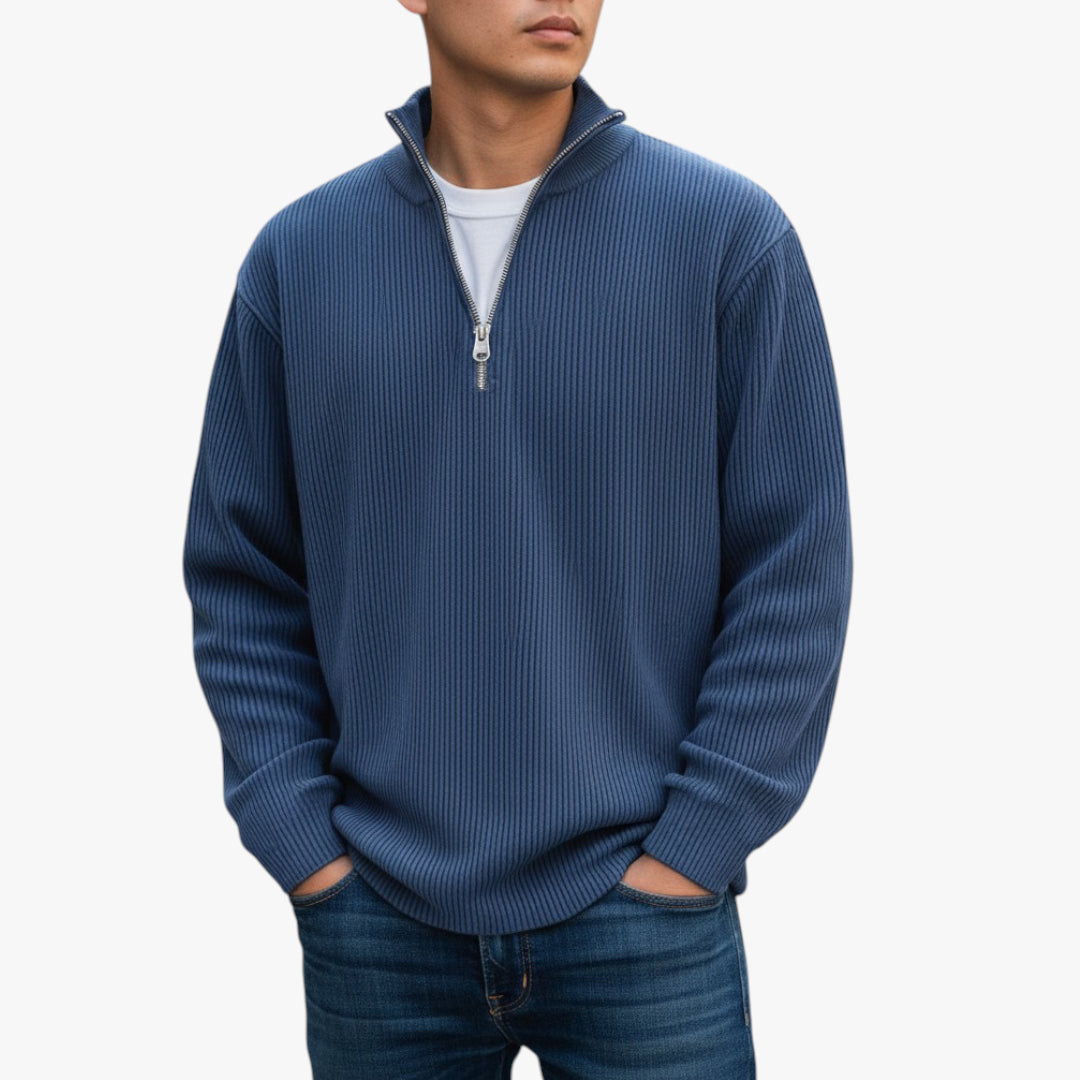 Herren reißverschluss pullover | lang
