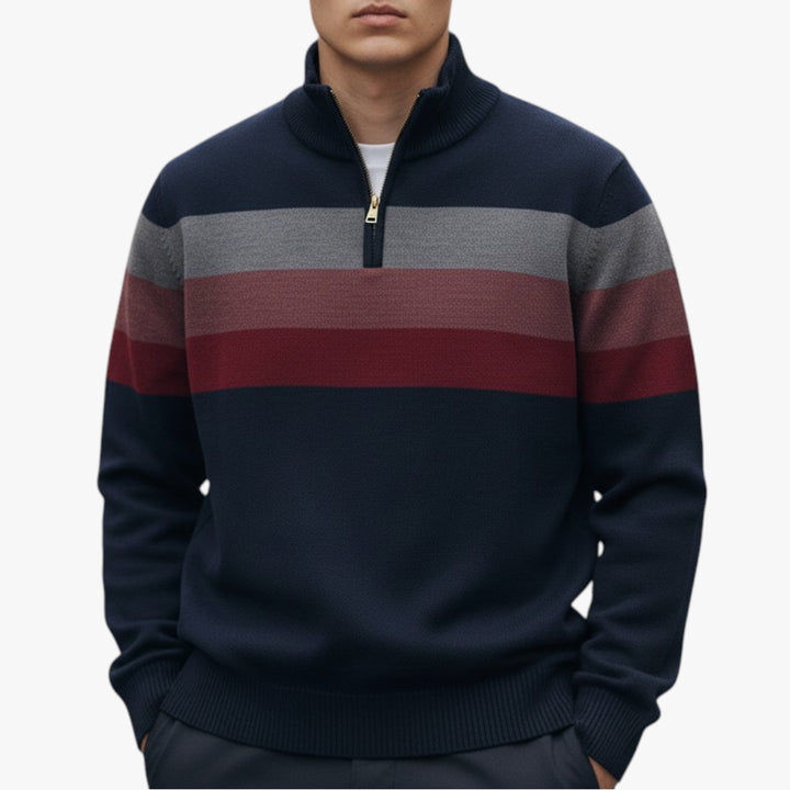 Herren strick pullover | zipper