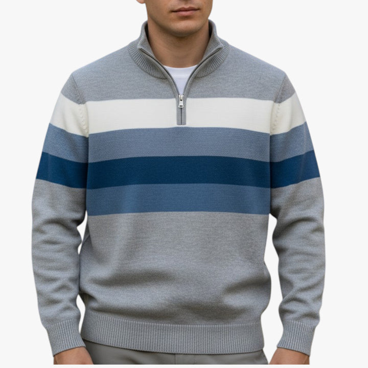 Herren strick pullover | zipper