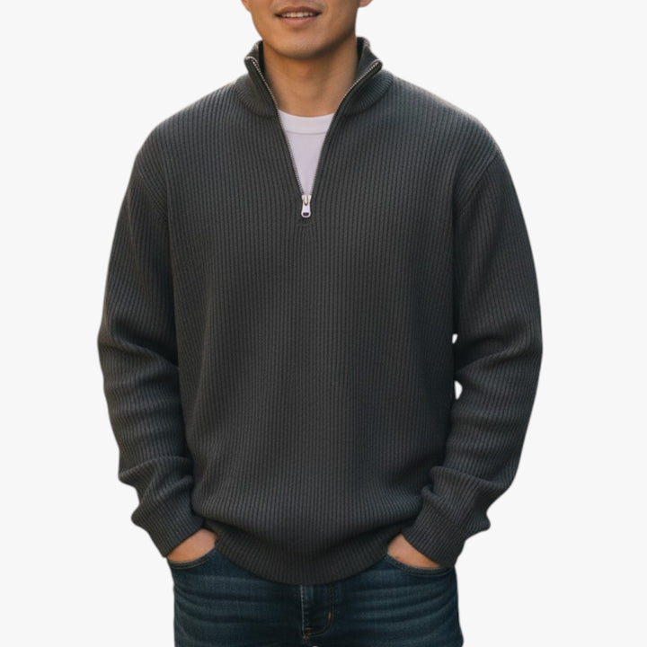 Herren reißverschluss pullover | lang