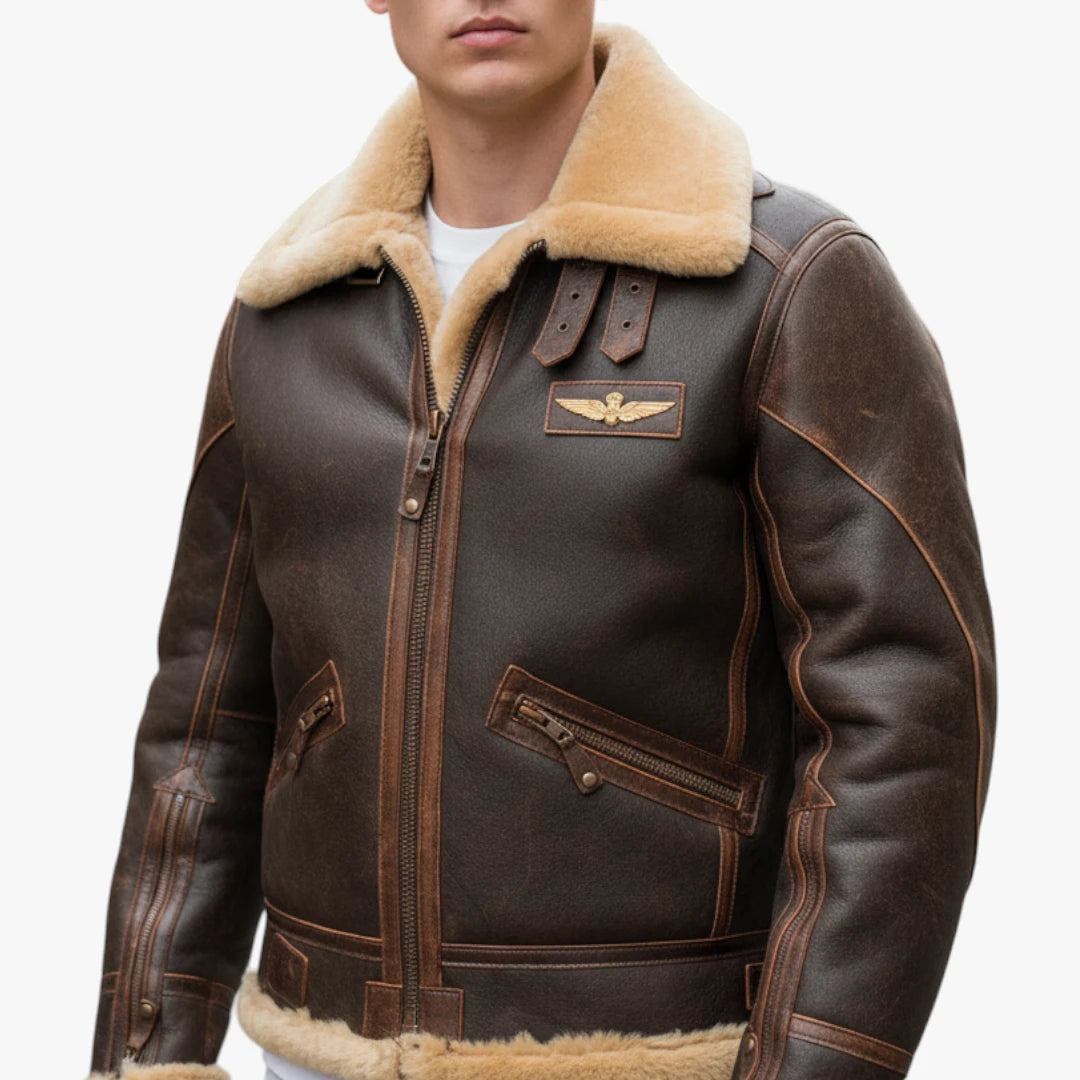 Herren Bomberjacke mit Fleece und Warm