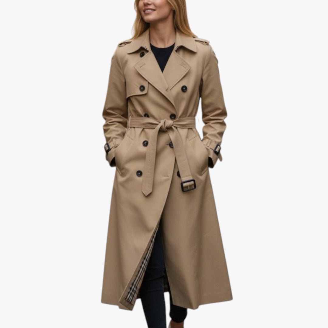 Damen eleganter Trenchcoat | Lang