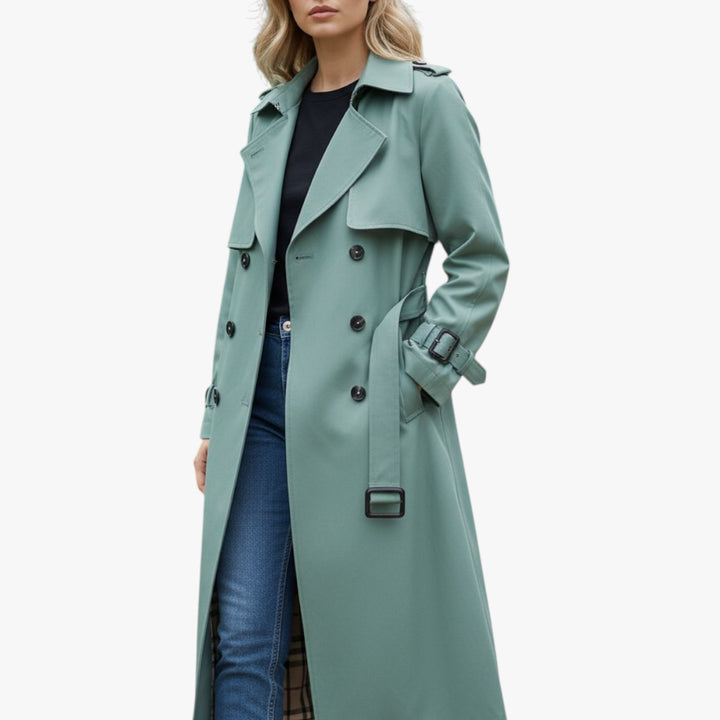 Damen eleganter Trenchcoat | Lang