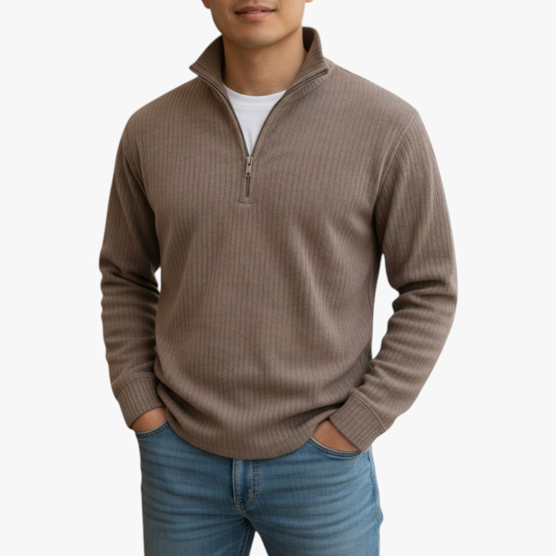 Herren reißverschluss pullover | lang
