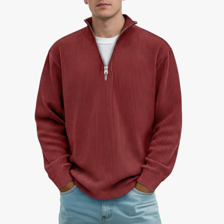 Herren reißverschluss pullover | lang